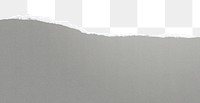 Gray png border, torn paper design, transparent background