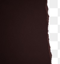 Dark brown png border, torn paper design, transparent background