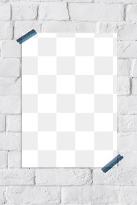 Poster png frame mockup, minimal aesthetic, transparent design