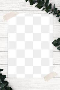 Poster png frame mockup, minimal aesthetic, transparent design