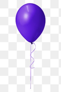 Purple balloon png sticker, transparent background