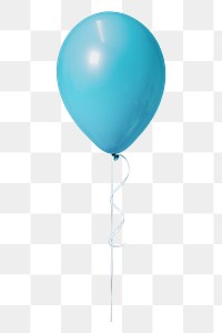 Blue balloon png sticker, transparent background