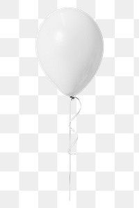 White balloon png sticker, transparent background