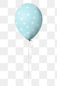 Cute blue balloon png sticker, transparent background