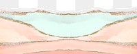 Abstract pastel watercolor png border, torn paper design, transparent background