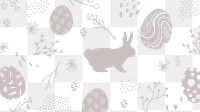 Neutral gray Easter pattern transparent png