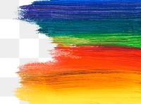 Colorful painting png border, transparent background
