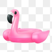 Flamingo balloon png sticker, summer 3D cartoon transparent background