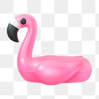 Flamingo balloon png sticker, summer 3D cartoon transparent background