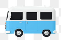 Van png sticker, transport 3D cartoon transparent background