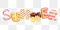 Summer png sticker, dessert 3D cartoon transparent background