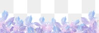 Holographic leaf png border sticker, transparent background