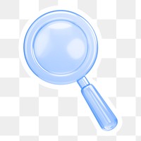 Magnifying glass png icon sticker, transparent background