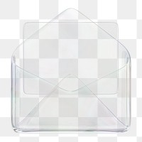 Transparent envelope png, email icon sticker, 3D rendering