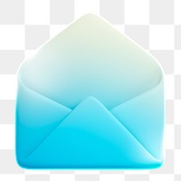 Envelope, email png icon sticker, 3D rendering, transparent background