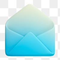 Envelope, email png icon sticker, 3D rendering, transparent background