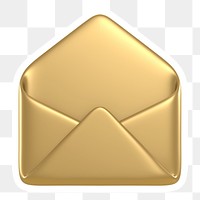 Envelope, email png icon sticker, transparent background