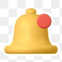 Bell, notification png icon sticker, transparent background