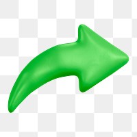 Arrow png icon sticker, 3D rendering, transparent background