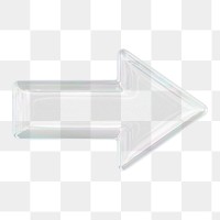 Arrow png icon sticker, 3D rendering, transparent background