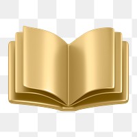 Book, education png icon sticker, 3D rendering, transparent background