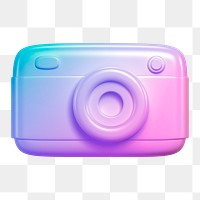 Camera roll png icon sticker, 3D rendering, transparent background