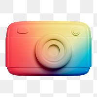 Camera roll png icon sticker, 3D rendering, transparent background