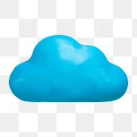 Cloud storage png icon sticker, 3D rendering, transparent background