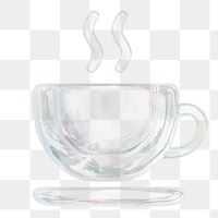 Transparent coffee, cafe png icon sticker, 3D rendering