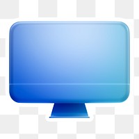 Computer screen png icon sticker, transparent background