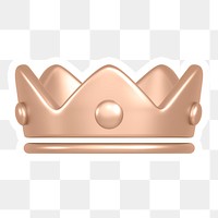Crown ranking png icon sticker, transparent background