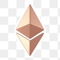 Ethereum blockchain png icon sticker, transparent background