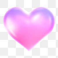 Pink heart, health png icon sticker, 3D rendering, transparent background