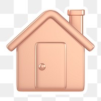 House, home screen png icon sticker, transparent background