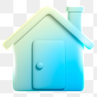 House, home screen png icon sticker, 3D rendering, transparent background