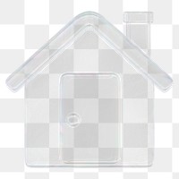 House, home screen png icon sticker, 3D rendering, transparent background