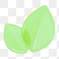 Leaf, environment png icon sticker, 3D rendering, transparent background