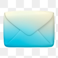 Envelope, email png icon sticker, 3D rendering, transparent background