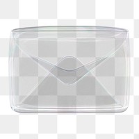 Transparent envelope png, email icon sticker, 3D rendering