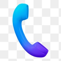 Telephone, contact png icon sticker, 3D rendering, transparent background