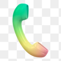 Telephone, contact png icon sticker, 3D rendering, transparent background