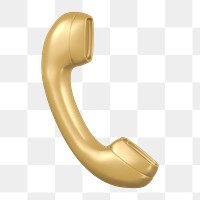 Telephone, contact png icon sticker, 3D rendering, transparent background