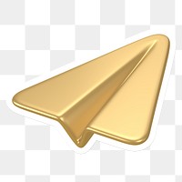 Gold message png icon sticker, transparent background