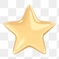 Star, favorite png icon sticker, 3D rendering, transparent background