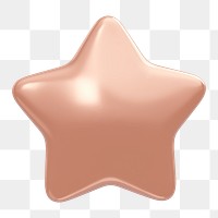 Star, favorite png icon sticker, 3D rendering, transparent background