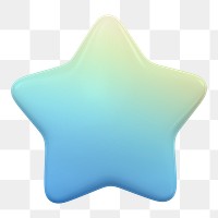 Star, favorite png icon sticker, 3D rendering, transparent background