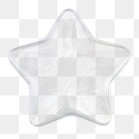 Transparent star png, favorite icon sticker, 3D rendering