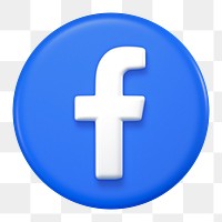 Facebook icon for social media in 3D design png. 25 MAY 2022 - BANGKOK, THAILAND