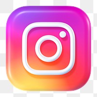 Instagram icon for social media in 3D design png. 25 MAY 2022 - BANGKOK, THAILAND