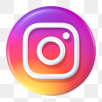 Instagram icon for social media in 3D design png. 25 MAY 2022 - BANGKOK, THAILAND